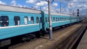 Прибытие пассажирского поезда на Ладожский вокзал(Санкт-Петербург)