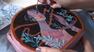 Шелест - акрил, поталь // acrylic painting