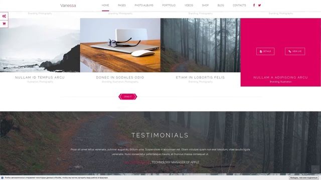 Vanessa - Responsive Multipurpose WordPress Theme смотреть онлайн