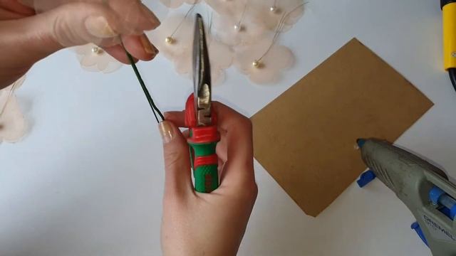 Гортензия из органзы. Как вам такой вариант?