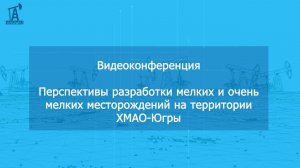 Видеоконференция: "Перспективы разработки мелких и очень мелких месторождений на тер. ХМАО-Югры"