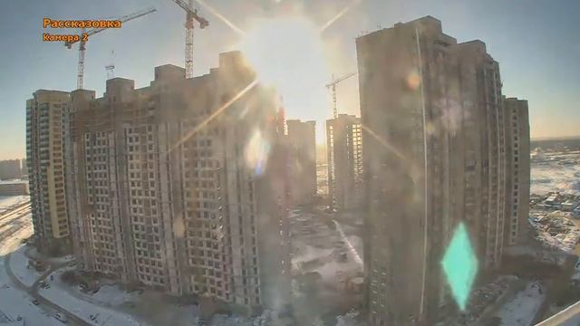 Строительство Переделкино Ближнее. Запись с web камеры. 27 января - 02 февраля 2014г. смотреть онлайн