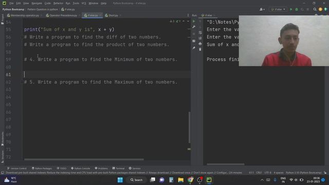 If - else Question for practice || if, if-else || Python tutorial for Beginners | Python Full Cours смотреть онлайн
