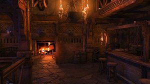 Medieval Tavern Music ASMR Ambience  with Fireplace Sounds