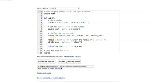 CIS 2 - Python - Chapter 5 - Section 5.9 The math Module