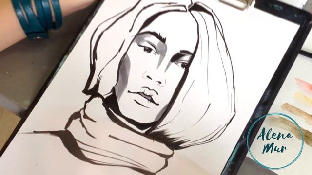 Как рисовать портрет в стиле Fashion иллюстрации