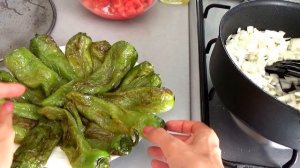 Жареный перец с манджей. Готовит гагаузка / Манджа / Гагаузские рецепты / Блюдо из овощей / food