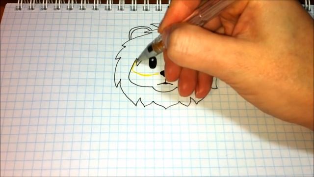 Простые рисунки #443 Рисуем Эмодзи Львенка