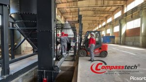 Линия растаривания, транспортировки, временного хранения и загрузки сыпучих материалов в цементовоз