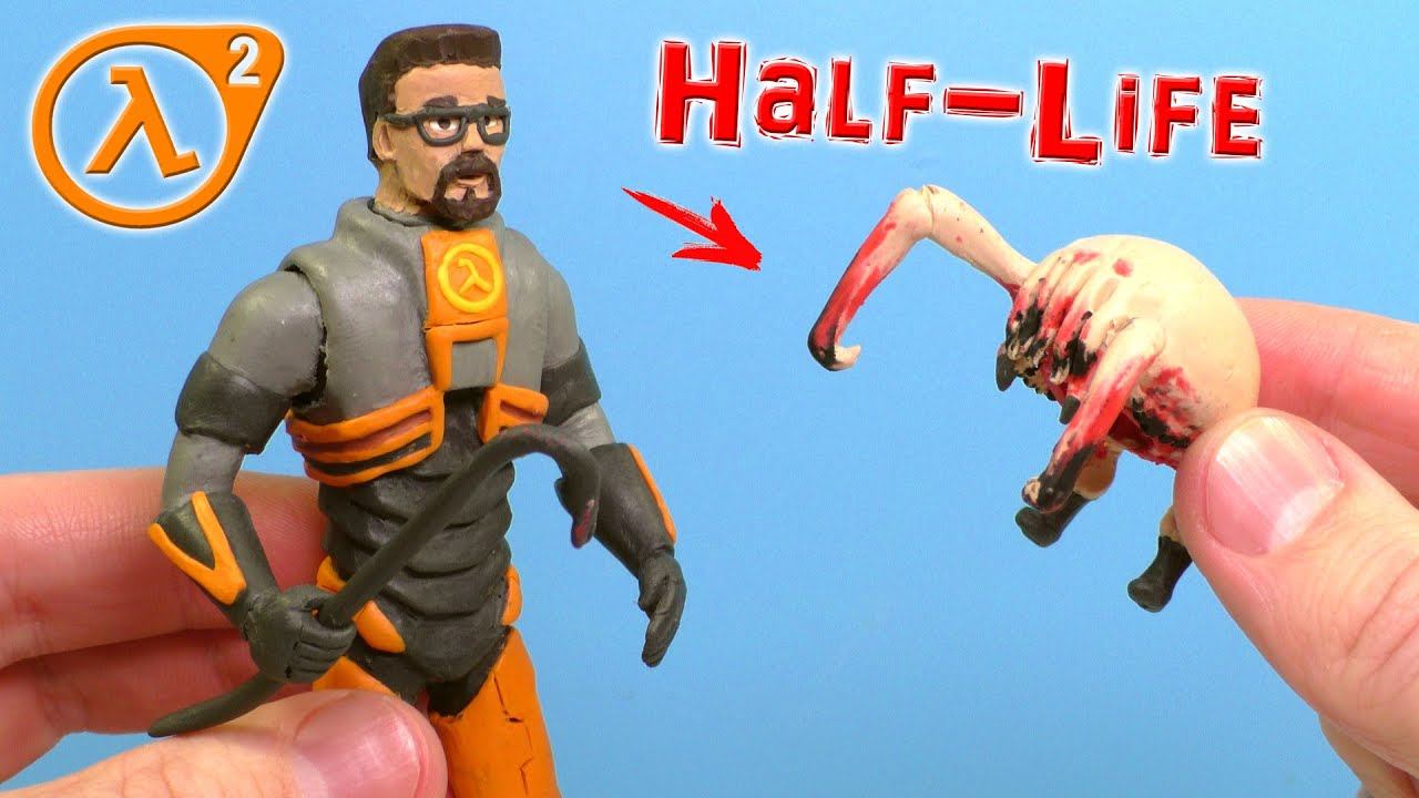 ГОРДОН ФРИМЕН и ХЕДКРАБ из игры Half-Life 2 | Видео Лепка