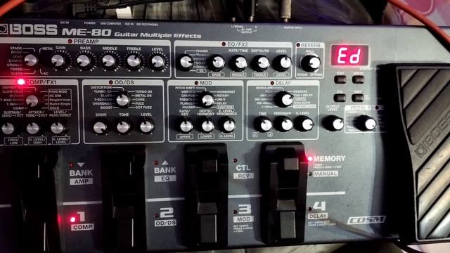 BOSS ME-80 Effects Processor Tone Edit Tutorial
