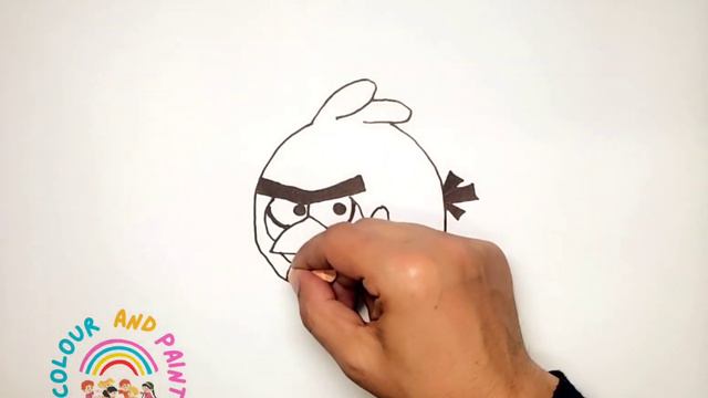 Draw and Color the Red Angry Bird | Angry Birds | Color and Paint смотреть онлайн