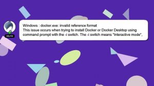 Windows : docker.exe: invalid reference format