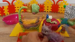 Питомцы принцесс Диснея Кошечка Лили принимает ванну  Kitten Lily having a bath