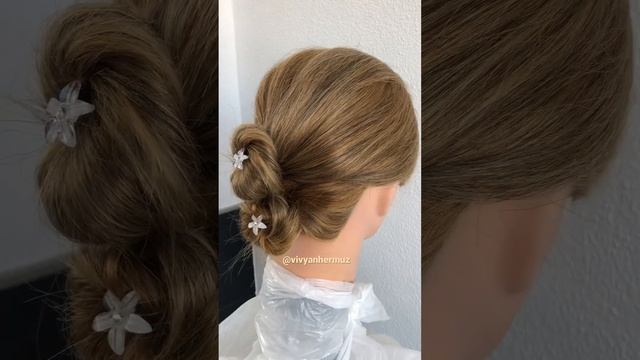 Dubble bun wedding hairstyle ??#shorts #hairstyle #vivyanhermuz #updohairstyles #hairstyles #new