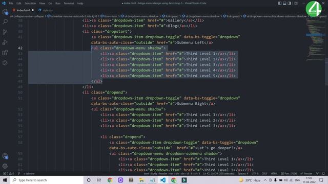 Responsive Mega Menu Using Bootstrap 5 | Create Multi Level Dropdown Menu Using HTML CSS Bootstrap смотреть онлайн