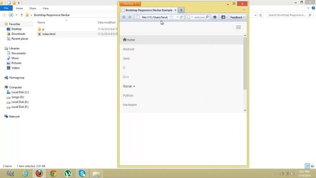 Bootstrap Responsive Navbar смотреть онлайн