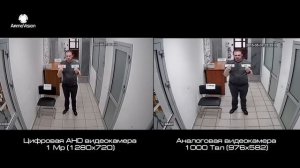 Сравнение аналоговой камеры 1000 Твл и цифровой AHD камеры. Тест записи