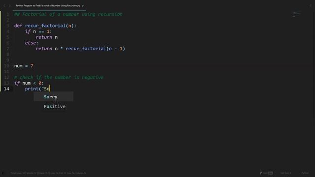 Find Factorial of Number Using Recursion in Python | Python Examples | Python Coding Tutorial