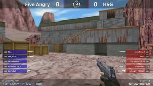 Show-Match по cs 1.6 [Five Angry -vs- HSG] @ by kn1fe