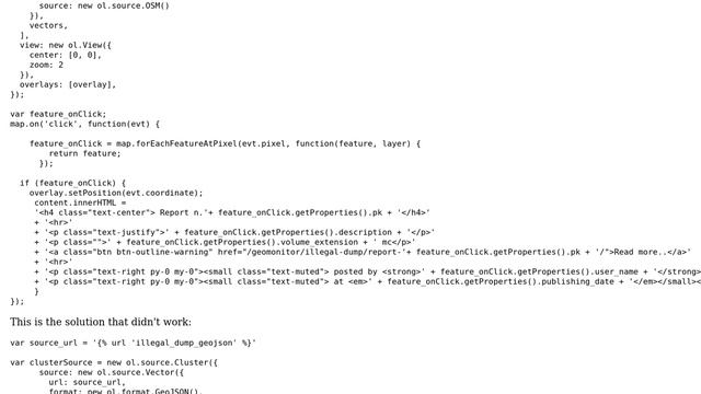 GIS: OpenLayers: map with popup and marker cluster смотреть онлайн