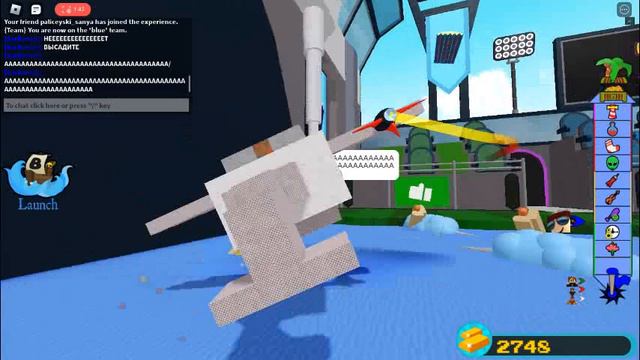 Тест самолёта в игре Build and boat. смотреть онлайн