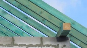 Крыша гаража своими руками. Выставляем стропила  Truss System Above The Garage With His Hands