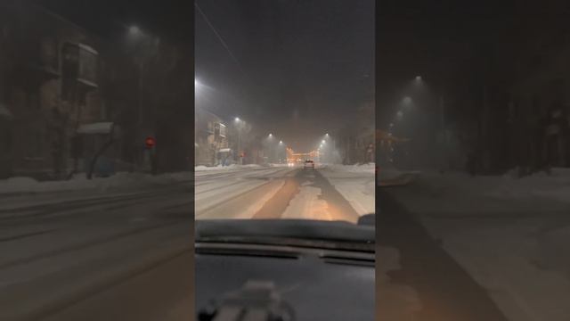 Всем привет!  Улица Ворошилова на Бульвар Гагарина//Туман//Вечер//ДКМ//Любимый город #рекомендации