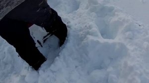 на самодельном снегоходе штурмуем крутой подьем. фиаско