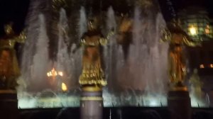 Ночная прогулка по ВДНХ. Night walk Moscow VDNH. Fountains