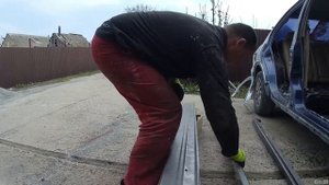 Mitsubishi galant, ремонт арок, порогов ч2 रेमोंट एरोक, रेमोंट पोरोगोव 修复拱门,修复门槛