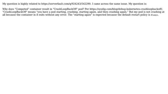 DevOps & SysAdmins: Why does "Competed" container result in "CrashLoopBackOff" pod? (2 Solutions!!) смотреть онлайн