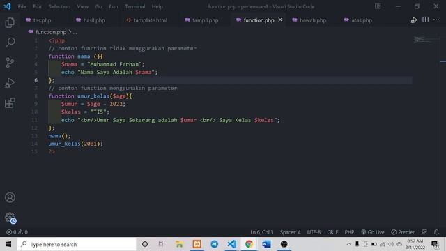 Teman Sintaks - praktikum 3 include,require & function (php)