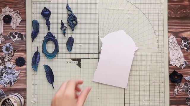 Мастер-класс: Миксмедийный холст  Mixed media canvas Hours of Longing