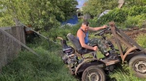 offroad- испытываем ограничители опрокидывания, минитрактор переломка с раздаткой.