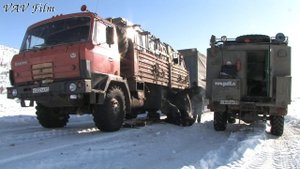 Суровый северный зимник ТАТРА сломалась
