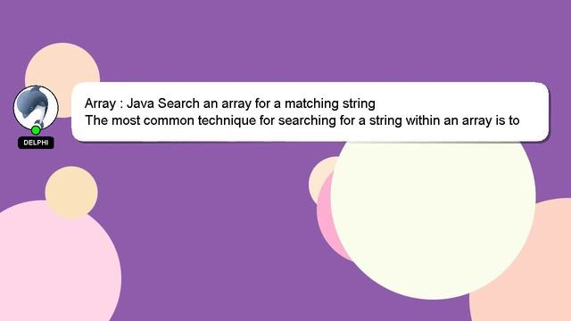 Array : Java Search an array for a matching string смотреть онлайн