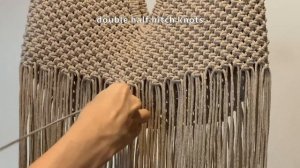 DIY | MACRAME „V” BAG TUTORIAL | How to make macramé bag | macrame bag new design | 3 mm cotton cor
