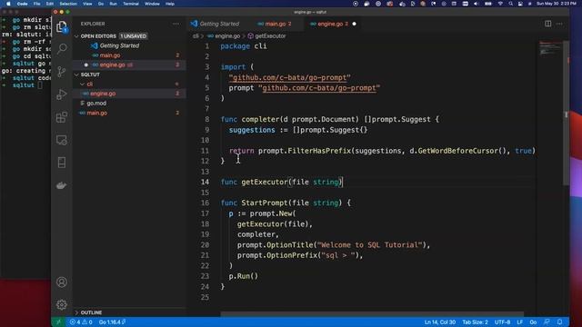 Golang Project - Relational Database - Ep 1 - Building A REPL