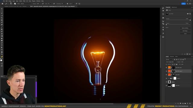 Benny Explains How to Create a Glow Effect | Photoshop in 5 | Adobe