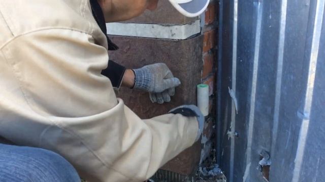 Отделка фасада гибким камнем ИЛКА33 по пенопласту.  "Учебный курс №2"