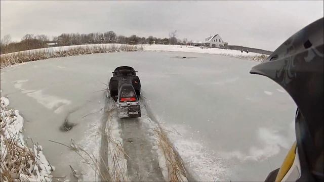 sinking my snowmobile in a pond indy 500 смотреть онлайн