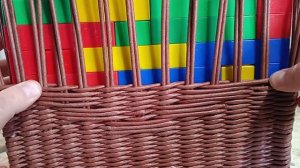 Узор ромб. Плетение из ьгазетных трубочек..