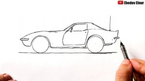 Как нарисовать машину Chevrolet Corvette Stingray