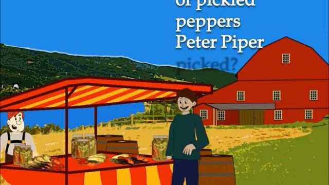 Peter Piper Picked a Peck of Pickled Peppers | Tongue Twisters смотреть онлайн