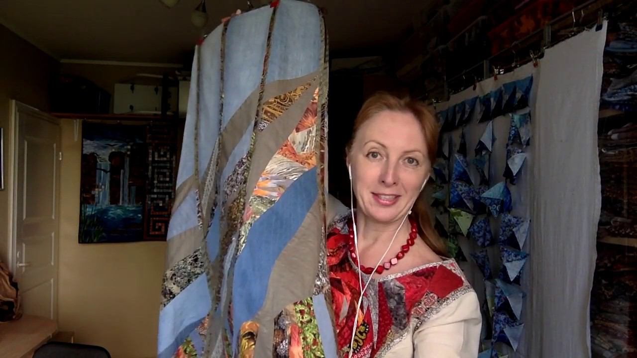 Лоскутный эфир 157. Печворк. Как собрать верх клина "годе" для лоскутной юбки?