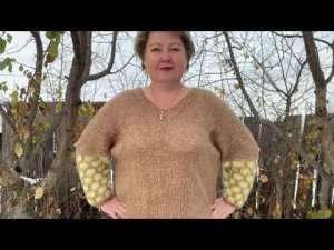 Как связать джемпер из альпаки. Не сложно.