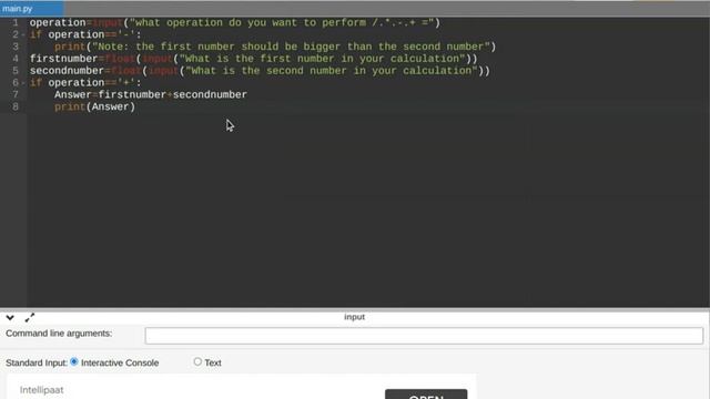 python calculator (tutorial)