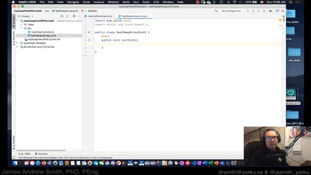 Practical Java: Swapping Elements in an Array (in IntelliJ with JUnit)