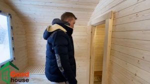 обзор баня бочка квадро овал 4 на 4 метра Вологда
